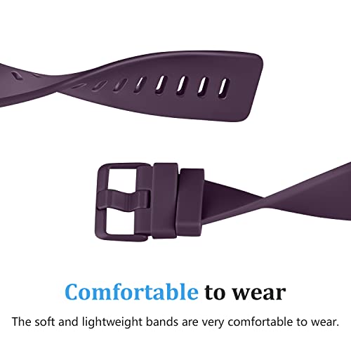 Vancle Bands For Fitbit Versa 2 / Fitbit Versa Se/Fitbit Versa Lite Smartwatch For Women Men, Sports Replacement Wristband Strap For Fitbit Versa Watch, Black/Slate/Dark Blue/Deep Purple Small #TOP5