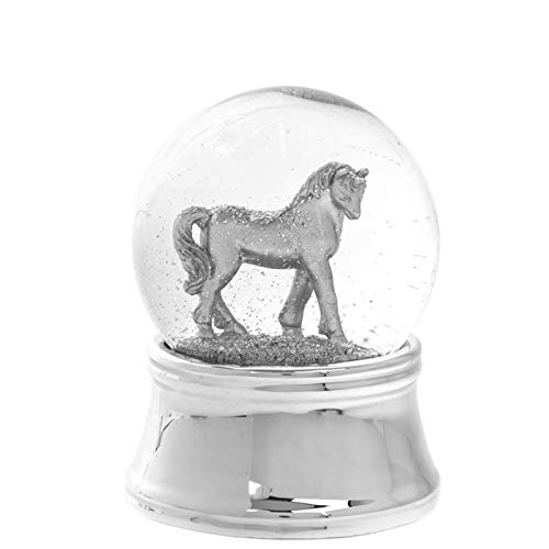 Leonardo Collection Glitter-Art-Schneekugel mit kleinem silberfarbenem Einhorn Cover