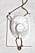 New White Pig Piglet with Hanging Bell Wall Hanging Ceraic Statue Figure