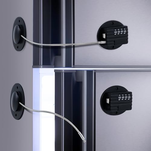 GCRQ Serrure de Porte de Réfrigérateur pour Sécurité Enfant, avec Code à 4 Chiffres, Serrures à Combinaison Enfants pour Placards Armoires...