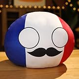 SLINGDA Country Ball Plushies Plush Ball Polonia Ball Plush EE. UU. Francia Canadá Reino Unido Alemania JapóN China Corto Felpa PaíS Felpa Regalo Colgante Juguetes Y Juegos - 30 Cm (12 Pulgadas)