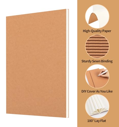Carnet de notes A5 couverture kraft ALKALO pour école et dessin - 4