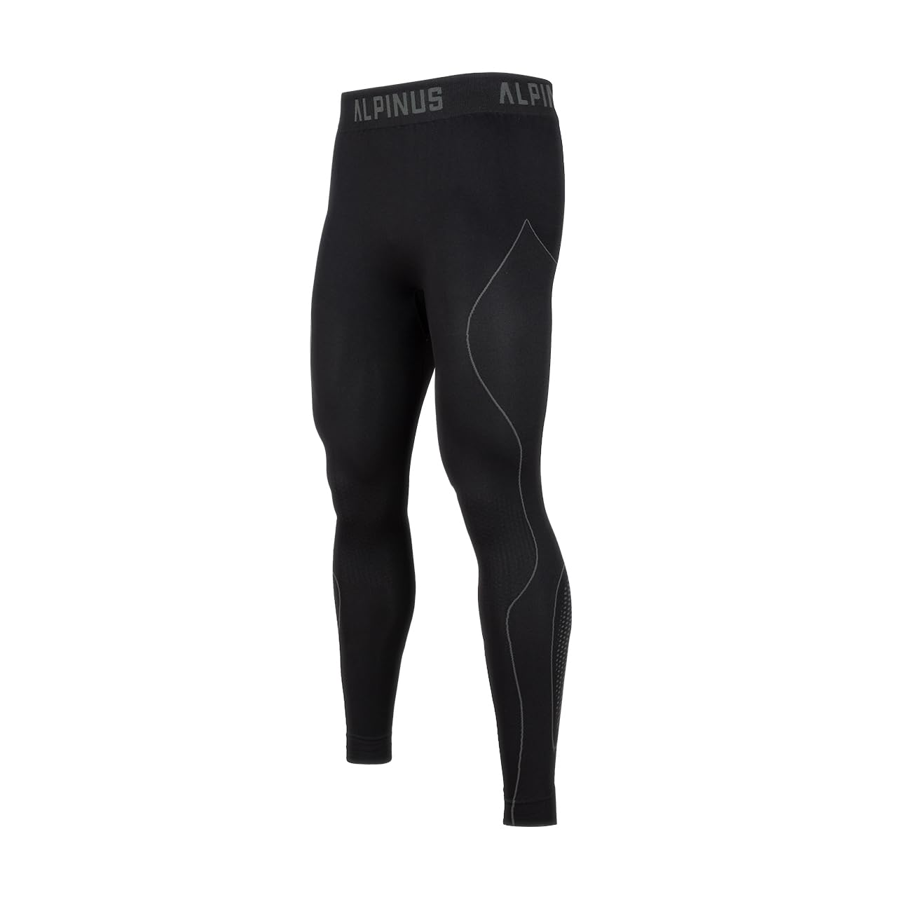 Alpinus Spodnie termoaktywne męskie Active Base Layer czarno-szare GT43194