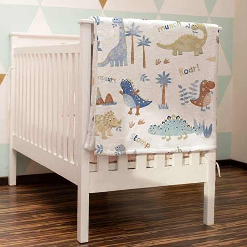 Hawskgfub Baby Toddler Watercolor Dinosaurs Roar Blanket Boy Girl Gift, Nursery Daycare Dino Flannel Fleece Bed Swaddling Blankets, Soft Lightweight Newborn Baby Shower Kids Crib Bedding Decor 30 X 40 #TOP1