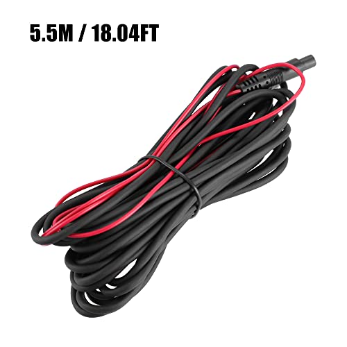 Image of X AUTOHAUX 1pcs 4 Pin 5.5m 18Ft Dash Cam Rearview Backup Camera Reverse Extension Cord Car Recorder Cable Male to Female Video Extension Wire