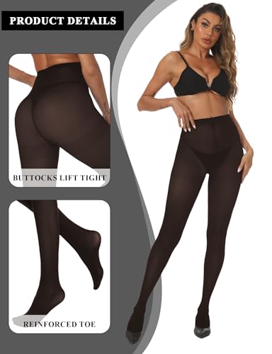 Image of Buauty 80D Black Tights for Women,Opaque Tights Soft, High Waist Soft Nylon Pantyhose