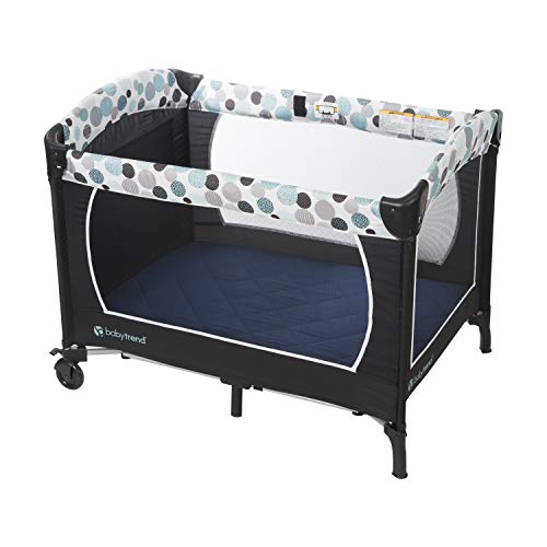 Image of Dark Navy Blue Pack n Play Quilted Mattress Sheet Ultra-Soft, Comfortable Portable Crib Mattress Sheet for Baby Boys; Playpen or Mini Crib Fitted Sheet with Quilted Top