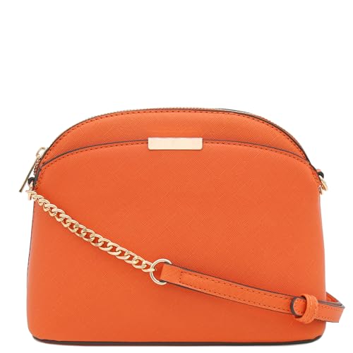 Image of FashionPuzzle Saffiano Small Dome Crossbody bag with Chain Strap