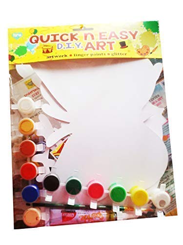 Quick n Easy Do-It-Yourself Painting kit by Lilly Caur for Kids/Adults 3-80 Years Old - 10H X8W w/Artworks - Holidays #01
