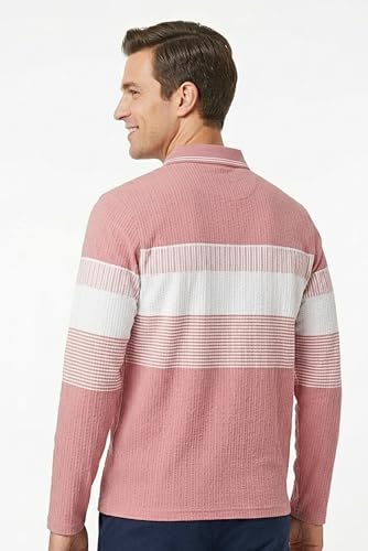 Image of SANE ORIGINALS Full Sleeves Textured Polo Tshirt for Men with Pocket || Long Sleeves Collar and Pocket T-Shirt for Men