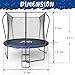 123JUMP 10FT Outdoor Trampoline with Safety Enclosure Net and Ladder, Round Recreational Trampoline for Kids with ASTM Approval, Spring Pad Cover, Heavy Duty Jump Mat