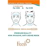 Hoosh Face Silicone Pads for Wrinkles (6 Pcs, Reusable), Overnight Hydrating Anti Aging Patches, Botox Tape for Neck, Forehead, Eyes & Smile Lines Treatment, Face & Under Eye Smoothing Mask For Women
