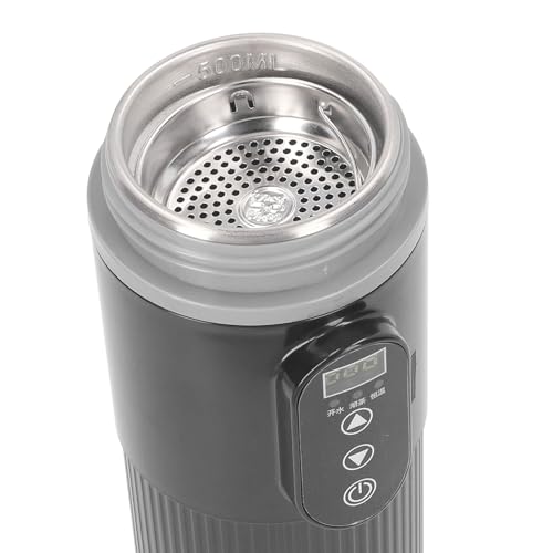 Tetera eléctrica portátil para coche 500ml acero inox miniatura 4