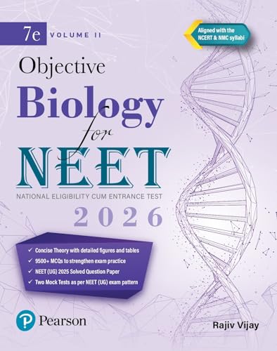 Image of Pearson Objective Biology for NEET Volume II - 2026 | As Per NCERT & NMC Syllabi | 9500+ MCQs to Strengthen Exam Practice | Chapter wise PYQ & NEET ... as Per NEET Exam Pattern | - 7th Edition