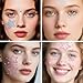 Qianyu Self Adhesive Face Rhinestone Gems Stickers for Makeup Festival 10 Sheets Shiny Diamond Sticker for face Beauty Makeup Earrings Nail Art Mobile Phone Wedding Hair Decoration DIY Crafts