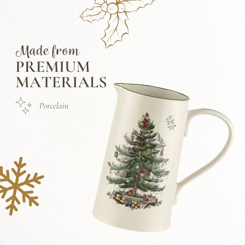 Spode Christmas Tree 32 Oz Porcelain Jug - Festive Holiday Kitchenware for Milk, Cream, Juice - Collectible & Elegant Tableware for Christmas Celebrations - Rustic Ceramic & Vintage Water Pitcher - Image 7