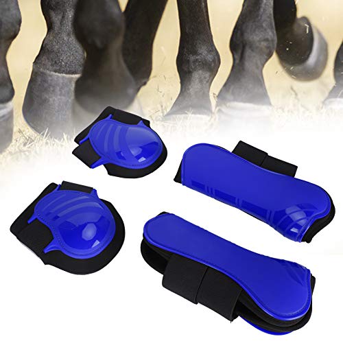 Paardensteunlaarzen, effectieve praktische 1set elastische verdikte beenbeschermers voor paarden voor blauw - Image 5