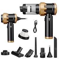 Grixz Handheld Vacuum Cleaner, 22000Pa Powerful Car Vacuum Cleaner Cordless, Rechargeable Portable Air Duster, Lightweight Mini Vacuum for Car, Home, Black