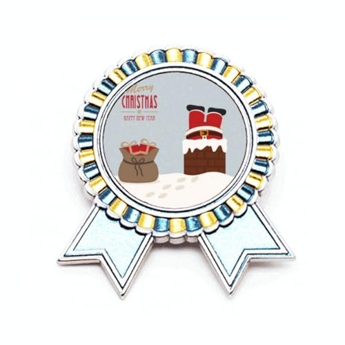 Broche Père Noël Nouvel An idée cadeau médaille de récompense