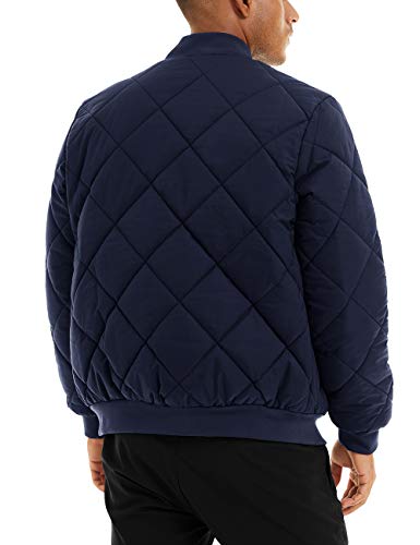 Magcomsen Men's Fall Warm Coats Baseball Jackets Casual Bomber Jacket Thicken Fashion Varsity Jacket Thicken Pilot Jacket Navy,L #TOP3