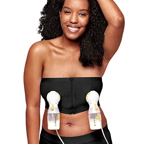 Medela top de extracción de leche Hands-Free, sujetador de extracción de leche fácil de usar, con tecnología Adaptative Strech para un ajuste cómodo y un flujo de leche adecuado