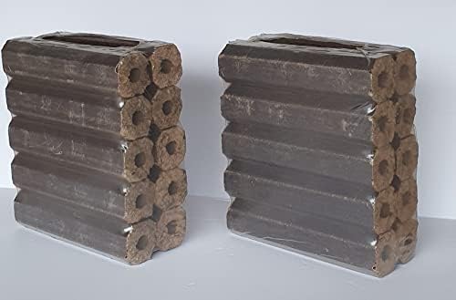 Heat Logs Open Fire Log Fuel High Energy Ultra Dry Eco Wood Fuel 2 x 10 kg Pack