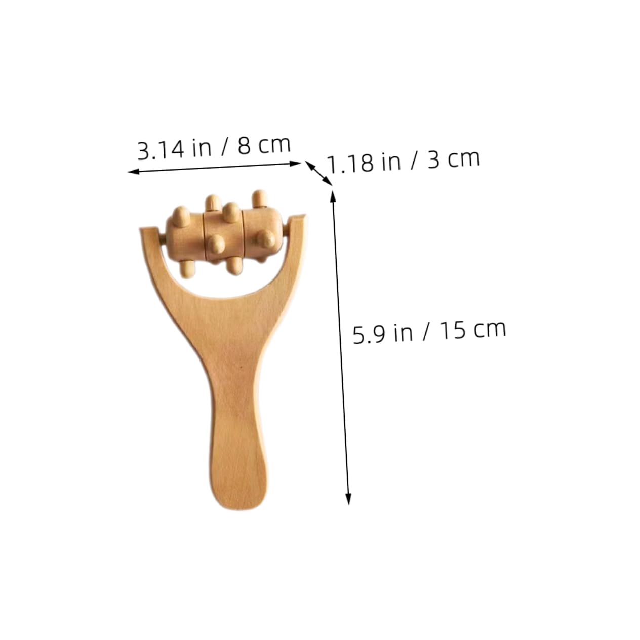 8piezas Rodillo De Masaje De Madera Herramienta Multifuncional Para Relajación De Pies Cuello y Espalda Masajeador Ergonómico Portátil Para Alivio De Estrés Casa y Viajes