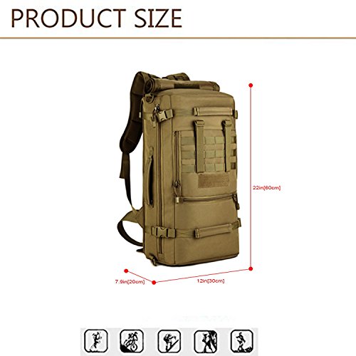 Huntvp 50L 3 Way Tactical Military Molle Assault Backpack Modular Wr Bag #TOP2