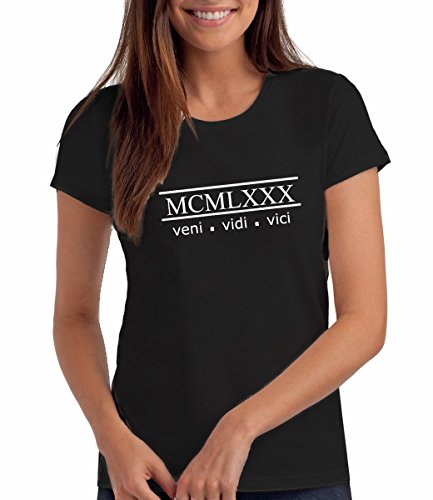 Da Londra Camiseta para Mujer Veni Vidi Vici 1980" para Regalo de 40 Cumpleaños