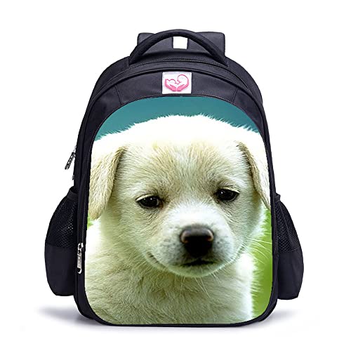 Sacs d'école pour garçons et filles avec motif chien 3D 16"