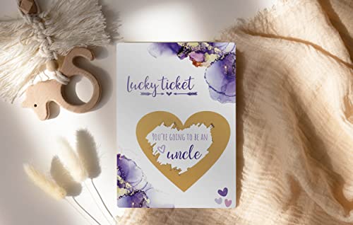 Image of Joli Coon Pregnancy announcement scratch card - You are going to be an uncle - Baby announcement scratch card with envelope - Dream