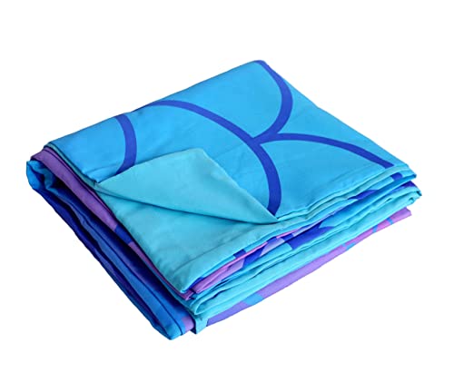 Dream Bay 2 Piece Duvet Cover Set Blue Mermaid Fish Scales Bed Sheet 1 Duvet Cover With 1 Pillow Sham Soft Breathable 110 Gsm Microfiber, Twin #TOP6