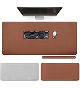Chihein Multifunctional Office Desk Pad 53.1"x23.6", Dual-Sided Waterproof PU Leather Mouse pad, ...