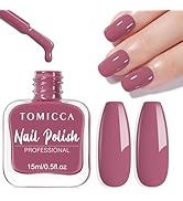 TOMICCA Vernis à ongles violet brillant 15 ml Séchage rapide Longue durée Amovible à base d'eau