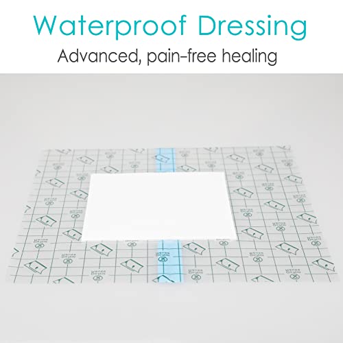 Waterproof Bandage Shower Cover Shield Pd Peritoneal Dialysis Catheter Water Barrier With Non-Stick Center Dressing Pad For Chest Chemo Port Feeding Tube Wound Patch Men Women 9X9" (Pack Of 25) #TOP5