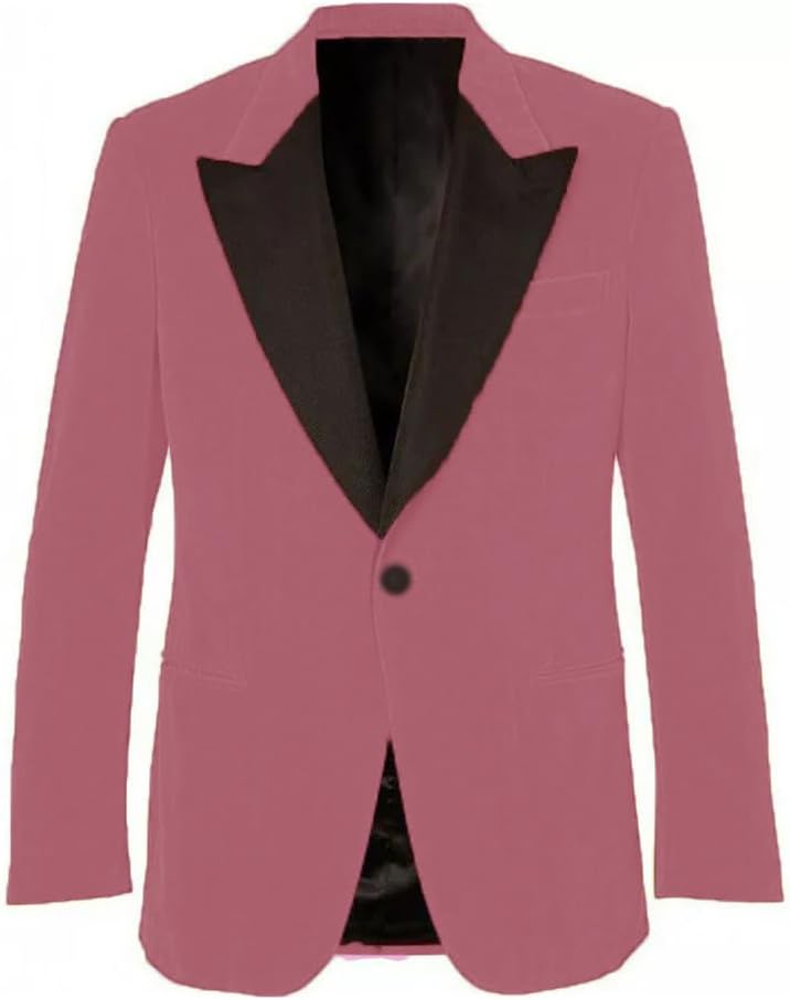 Orange Velvet Men's Dinner Party Suits Blazer Peak Lapel Prom Groom Coat Tuxedos Velvet Jacket