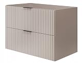 Rodan, mobile bagno sospeso, 80 cm, cashmere, opaca, 2 cassetti