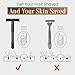 Facón Double Edge Safety Razor for Men & Women - Butterfly Open Stainless Steel Razor w/ 50 Platinum Double Edge Safety Razor Blades, Single Blade Razor for Smooth Close Shave, Reusable & Eco-Friendly