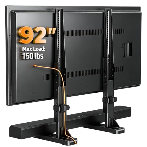 XINLEI Large TV Stand Table Top for Most 24 to 86 90 92 Inch Flat/Curved TVs, Universal Heavy Duty TV Stand Leg, Support 150 lbs, Max VESA 800x600mm, for Living Room ML3286