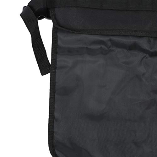 POCREATION Avental de ferramenta de armazenamento, conveniente preto ajustável com gancho removível