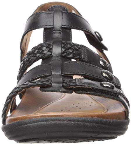 Cobb Hill Women's Rubey Tstrap Sandal, Black Lthr, 090 N Us #TOP1