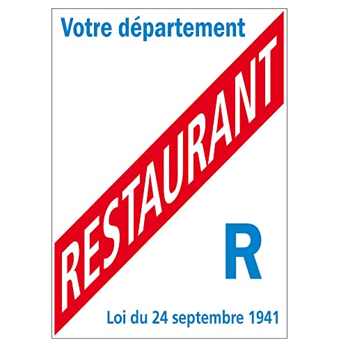 Panneau LICENCE RESTAURANT (G0510) - 150 x 210 mm -
