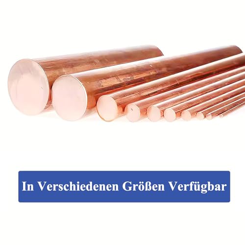 SZLIZHUO 1 Stück 99,98% reines Kupfer 12 mm Durchmesser 204 mm Länge Kupferrundstab Rundprofil Rundmaterial Vollmaterial (1 Stück, 12x204 mm)