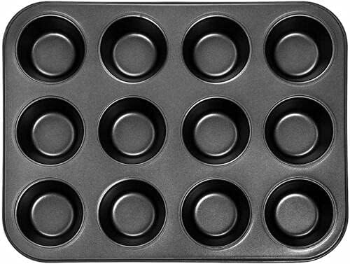 ONEBRAND 12 Cups Muffin Trays Cupcake for Muffin Tin Pan | Yorkshire Pudding Non Stick Bakeware Baking Mould Tray | 12 Cup Muffins or Cupcakes, Brownies, Carbon Steel