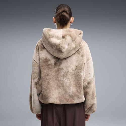 PUMA Veste Oversize Street Glam Highloft Femme XL, Mouse Gray Beige