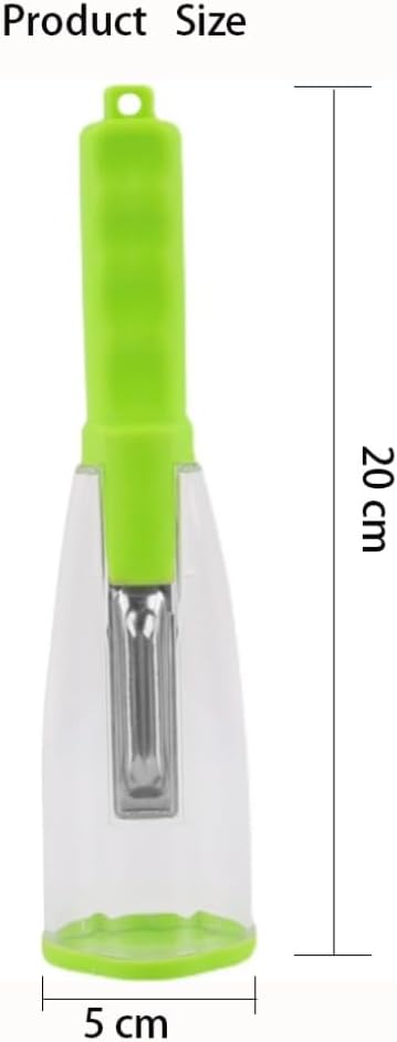 Vegetable Peeler with Container, Kitchen Peeler Slicer Shredder with Sharp Stainless Steel Blade, Green image 5
