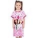 Barbie Nightgown | Short Sleeve Girls Pajama Gown | Fashionista Girls Sleep Shirt | Pink | 4