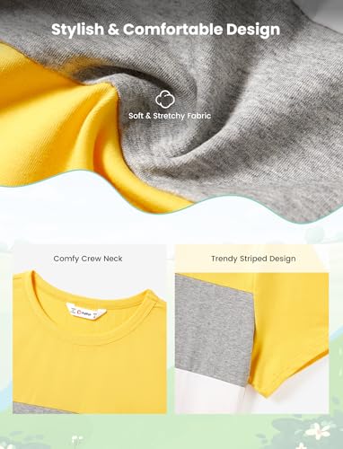 Image of PATPAT Family Matching Outfits Mommy and Me Dresses Floral Dress & T-Shirts | Mommy and Me Easter Dresses, Puff Sleeve Floral Sundress, Cotton Blend T-shirts, Couples Party Wedding Vacation Outfits