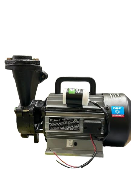 Image of BINDHU 1HP Self Priming Water Pump, Single Phase Copper Winding, 80 Feet Maximum Height,Pipe Size 1 x 1