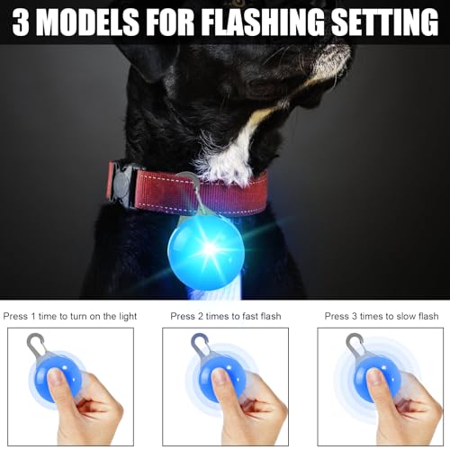 GAOUTO 15 Stück Hunde Leuchtanhänger, Blinklicht Hund, Hunde Sicherheits Blinklicht Clip-On LED Leuchtanhänger Haustier Leuchthalsband mit 3 Blinkmodis, Leuchtanhänger für Schulranzen und Kinder